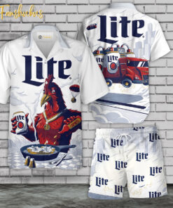 Lite Hawaiian Shirt Set | Beer Hawaiian Shirt | Unisex Hawaiian Set | Beer Hawaiian Style