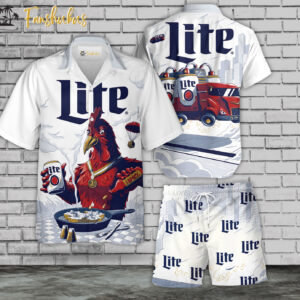 Lite Hawaiian Shirt Set | Beer Hawaiian Shirt | Unisex Hawaiian Set | Beer Hawaiian Style