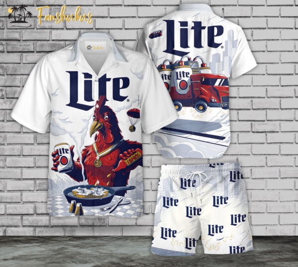 Lite Hawaiian Shirt Set | Beer Hawaiian Shirt | Unisex Hawaiian Set | Beer Hawaiian Style