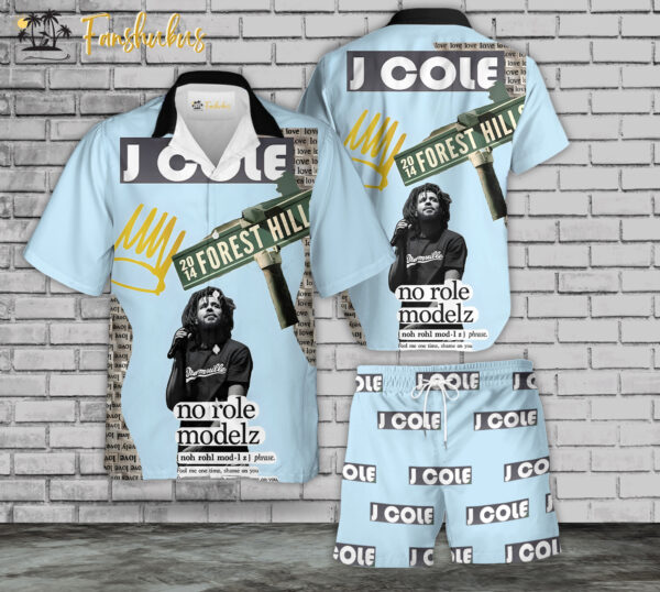J.cole Hawaiian Shirt Set | Rapper Hawaiian Shirt | Unisex Hawaiian Set | J.cole Rapper Hawaiian Style