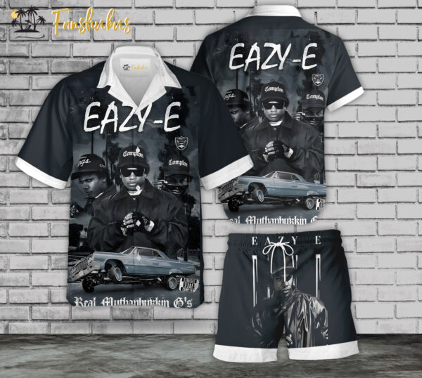 Easy-E Hawaiian Shirt Set | Easy-E Rapper Hawaiian Shirt | Unisex Hawaiian Set | Rap Music Hawaiian Style