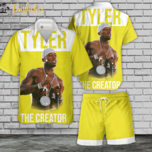 Tyler The Creator Hawaiian Shirt Set | Tyler Rapper Hawaiian Shirt | Unisex Hawaiian Set | Rap Music Hawaiian Style