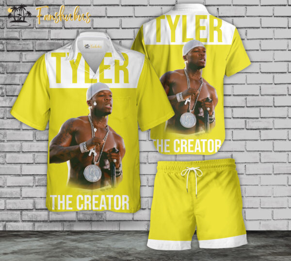 Tyler The Creator Hawaiian Shirt Set | Tyler Rapper Hawaiian Shirt | Unisex Hawaiian Set | Rap Music Hawaiian Style