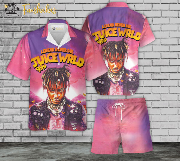 Juice Wrld Hawaiian Shirt Set | Juice Wrld Rapper Hawaiian Shirt | Unisex Hawaiian Set | Rap Music Hawaiian Style