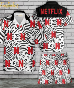 Netflix Hawaiian Shirt Set | Film Hawaiian Shirt | Unisex Hawaiian Set | Netflix Series Hawaiian Style