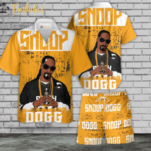Snoop Dogg Hawaiian Shirt Set | Snoop Dogg Rapper Hawaiian Shirt | Unisex Hawaiian Set | Rap Music Hawaiian Style