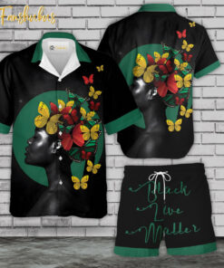 Black Live Matter Hawaiian Shirt Set | Black History Hawaiian Shirt | Unisex Hawaiian Set | Racism Hawaiian Style