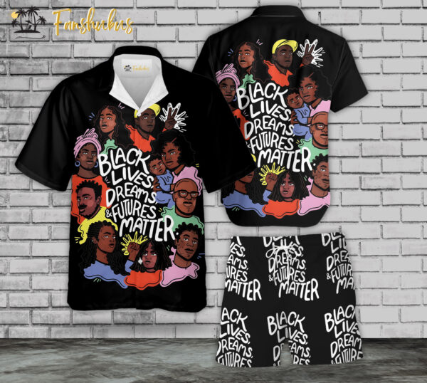 Black Live Matter Hawaiian Shirt Set | Black History Hawaiian Shirt | Unisex Hawaiian Set | Racism Hawaiian Style