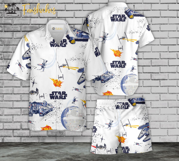 Star War Hawaiian Shirt Set | Cartoon Hawaiian Shirt | Unisex Hawaiian Set | Star War Series Hawaiian Style