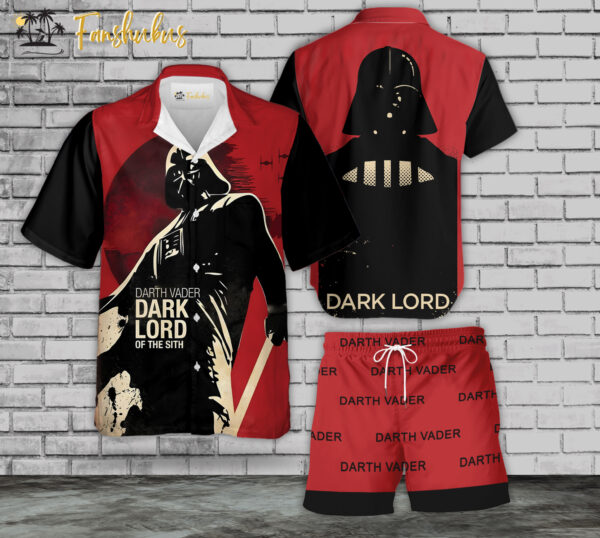 Star War Hawaiian Shirt Set | Darth Vader Hawaiian Shirt | Unisex Hawaiian Set | Star War Series Hawaiian Style