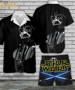 Star War Hawaiian Shirt Set | Darth Vader Hawaiian Shirt | Unisex Hawaiian Set | Star War Series Hawaiian Style