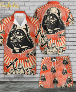 Star War Hawaiian Shirt Set | Darth Vader Hawaiian Shirt | Unisex Hawaiian Set | Star War Series Hawaiian Style