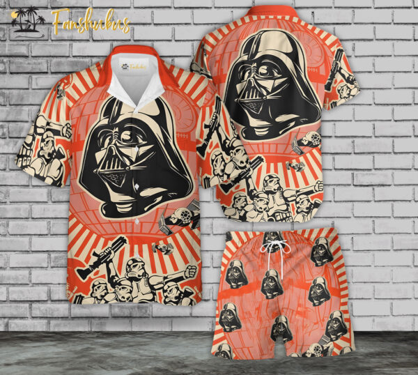 Star War Hawaiian Shirt Set | Darth Vader Hawaiian Shirt | Unisex Hawaiian Set | Star War Series Hawaiian Style