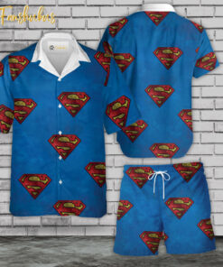 Superman Hawaiian Shirt Set | DC Comics Hawaiian Shirt | Unisex Hawaiian Set | Hero Series Hawaiian Style