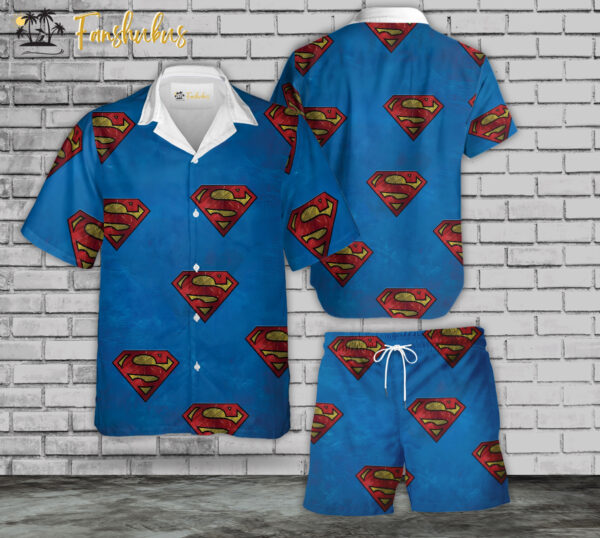 Superman Hawaiian Shirt Set | DC Comics Hawaiian Shirt | Unisex Hawaiian Set | Hero Series Hawaiian Style