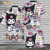 Kuromi Hawaiian Shirt Set | My Melody Hawaiian Shirt | Unisex Hawaiian Set | Japanese Cartoon Hawaiian Style