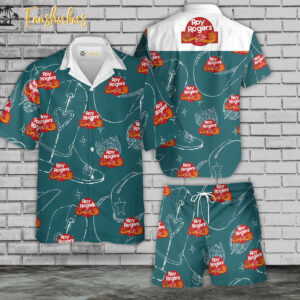 Roy Rogers Hawaiian Shirt Set | Food Hawaiian Shirt | Unisex Hawaiian Set | Food Brand Hawaiian Style
