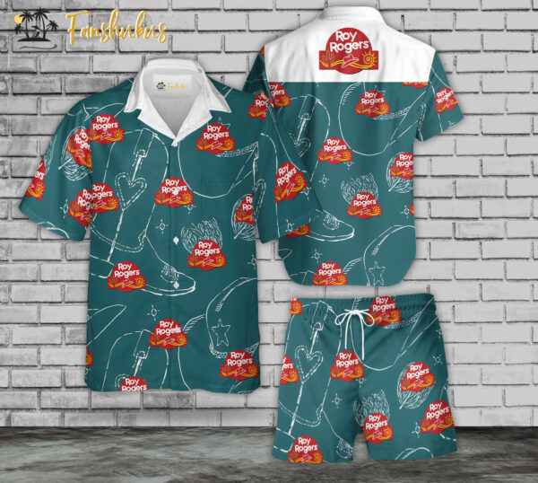 Roy Rogers Hawaiian Shirt Set | Food Hawaiian Shirt | Unisex Hawaiian Set | Food Brand Hawaiian Style