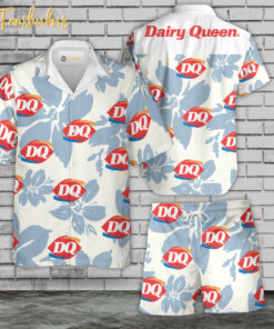 Diary Queen Hawaiian Shirt Set | Food Hawaiian Shirt | Unisex Hawaiian Set | Food Brand Hawaiian Style