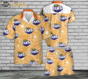 Fanta Hawaiian Shirt Set | Drink Hawaiian Shirt | Unisex Hawaiian Set | Brand Hawaiian Style