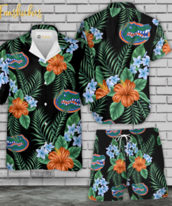 University of Florida Hawaiian Shirt Set| Florida Hawaiian Shirt | Unisex Hawaiian Set | Tropical Hawaiian Style For Men and Women