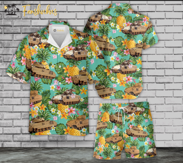 Bradley Tank Hawaiian Shirt Set | Pineapple Tropical Unisex Hawaiian Shirts Beach Shorts | Tropical Hawaiian Style