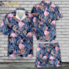 Flower Pink Flamingo Hawaiian Shirt Set | Summer Unisex Hawaiian Set | Tropical Hawaiian Style For Men and Women