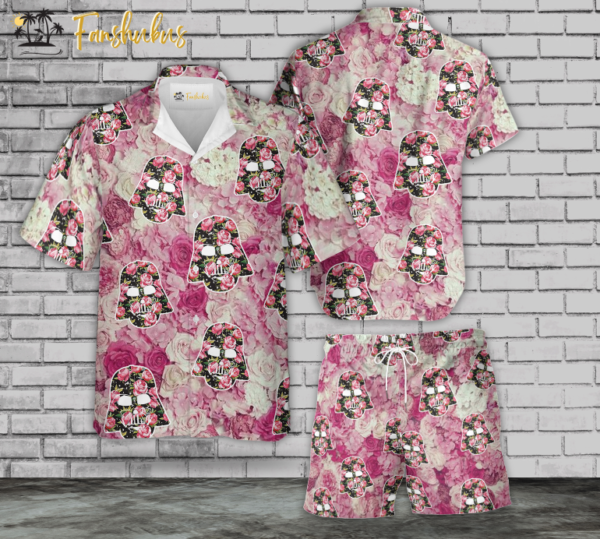 Floral Star War Hawaiian Shirt Set | Darth Vader Hawaiian Shirt | Unisex Hawaiian Set | Star War Series Hawaiian Style