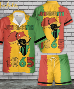 Juneteenth Hawaiian Shirt Set | Black History Hawaiian Shirt | Unisex Hawaiian Set | Racism Hawaiian Style