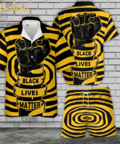 Black Live Matter Hawaiian Shirt Set | Black History Hawaiian Shirt | Unisex Hawaiian Set | Racism Hawaiian Style