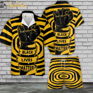 Black Live Matter Hawaiian Shirt Set | Black History Hawaiian Shirt | Unisex Hawaiian Set | Racism Hawaiian Style