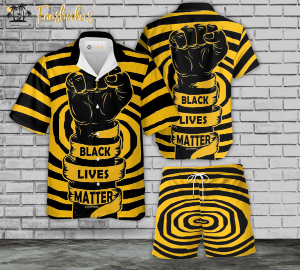 Black Live Matter Hawaiian Shirt Set | Black History Hawaiian Shirt | Unisex Hawaiian Set | Racism Hawaiian Style