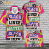 Black Live Matter Hawaiian Shirt Set | Black History Hawaiian Shirt | Unisex Hawaiian Set | Racism Hawaiian Style