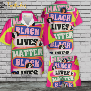 Black Live Matter Hawaiian Shirt Set | Black History Hawaiian Shirt | Unisex Hawaiian Set | Racism Hawaiian Style