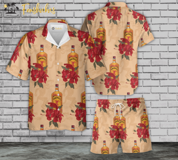 Fireball Aloha Hawaiian Shirt Set | Unisex Hawaiian Set | Aloha Hawaiian Style For Men And Women