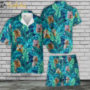 Seal Tropical Hawaiian Shirt Set | Unisex Hawaiian Set | Tropical Hawaiian Style | Hawaiian For Men and Women