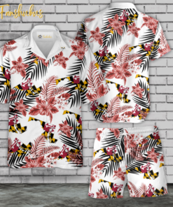 Maryland Proud Hawaiian Set | Unisex Hawaiian Set | Summer Hawaiian Style