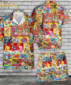 Old Ice Cream It Over Nostalgic Streets Hawaiian Shirt Set | Ice Cream Hawaiian Shirt | Unisex Hawaiian Set | Summer Hawaiian Style