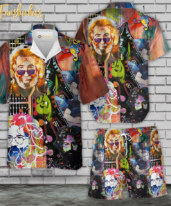 Hot Jerry Garcia Vintage Hawaiian Shirt And Short For Men And Women