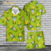 Corn Busch Light Green Hawaiian Shirt Set | Unisex Hawaiian Set | Summer Hawaiian Style