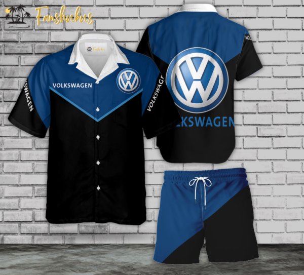 Volkswagen Hawaiian Shirt Set | Car Brand Hawaiian Shirt | Unisex Hawaiian Set | Hawaiian Style