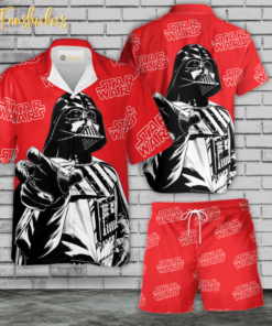 Star War Hawaiian Shirt Set | Darth Vader Hawaiian Shirt | Unisex Hawaiian Set | Star War Series Hawaiian Style