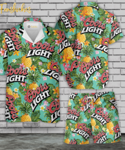 Coors Light Floral All Over Print 3D Unisex Hawaiian Shirt Set | Hawaiian Shirt And Beach Short | Summer Hawaiian Style