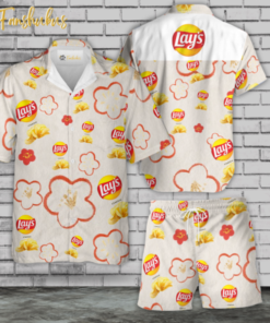 Lays Hawaiian Shirt Set |Snacks Hawaiian Shirt | Unisex Hawaiian Set | Brand Hawaiian Style