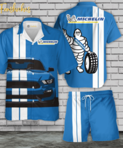 Michelin Hawaiian Shirt Set | Tire Hawaiian Shirt | Unisex Hawaiian Set | Brand Hawaiian Style