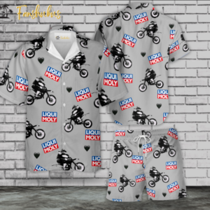 Liqui Moly Hawaiian Shirt Set | Oil Brand Hawaiian Shirt | Unisex Hawaiian Set | Brand Hawaiian Style