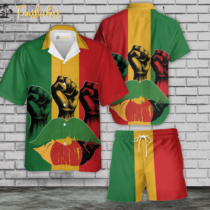 Juneteenth Hawaiian Shirt Set | Black History Hawaiian Shirt | Unisex Hawaiian Set | Racism Hawaiian Style