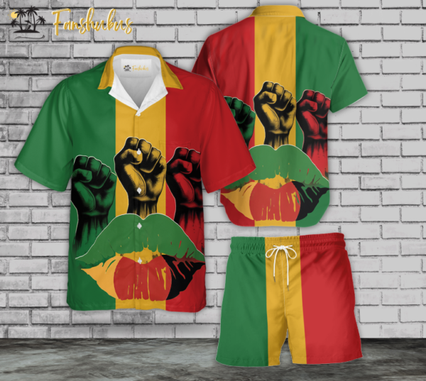 Juneteenth Hawaiian Shirt Set | Black History Hawaiian Shirt | Unisex Hawaiian Set | Racism Hawaiian Style