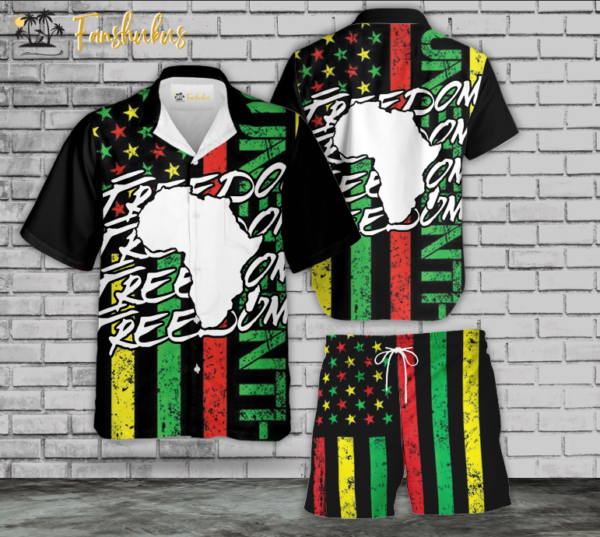 Juneteenth Hawaiian Shirt Set | Black History Hawaiian Shirt | Unisex Hawaiian Set | Racism Hawaiian Style