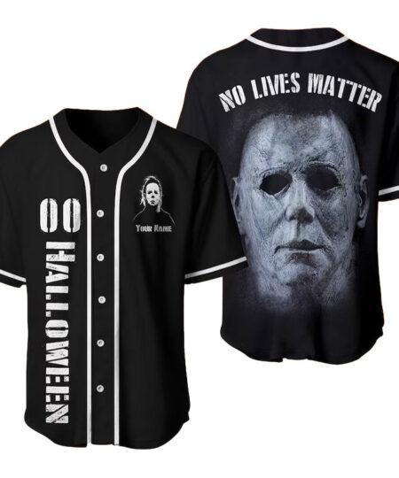 Michael Myers Baseball Jersey | Personalized No Lives Matter Halloween Baseball Jersey | Halloween Baseball Jersey